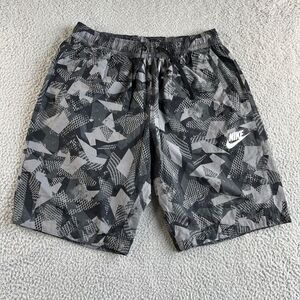 Nike Board Shorts Mens Extra Large Gray Black Camo Swim Trunks Hybrid‎ Nylon